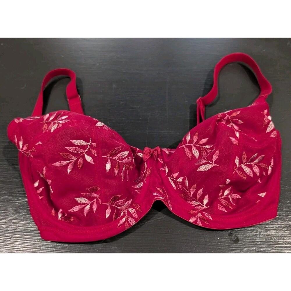 Panache Tango Bra 32DDDD (G) Underwire Sheer With Embroidery